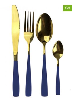Ard'time 24-częściowy zestaw sztućców "Majorelle" w kolorze złoto-niebieskim ze sklepu Limango Polska w kategorii Sztućce - zdjęcie 189140524
