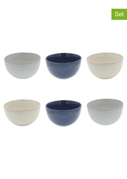 Ard'time Miski (6 szt.) "Oia" w kolorze niebiesko-szaro-kremowym - Ø 14,2 cm ze sklepu Limango Polska w kategorii Naczynia - zdjęcie 189140583