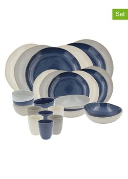 Ard'time 30-częściowy zestaw "Oia" w kolorze jasnoszaro-biało-niebieskim ze sklepu Limango Polska w kategorii Naczynia - zdjęcie 189140603