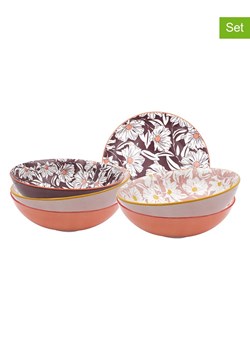 Ard'time Talerze głębokie (6 szt.) w kolorze pomarańczowo-fioletowo-różowym - Ø 21 cm ze sklepu Limango Polska w kategorii Naczynia - zdjęcie 189140611