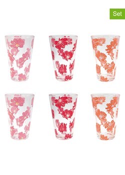 Ard'time Szklanki (6 szt.) "Ophelia" w kolorze pomarańczowo-jasnoróżowym - 350 ml ze sklepu Limango Polska w kategorii Naczynia - zdjęcie 189140620