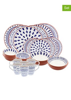 Ard'time 30-częściowy zestaw "Santorin" w kolorze jasnobrązowo-niebieskim ze sklepu Limango Polska w kategorii Naczynia - zdjęcie 189140692