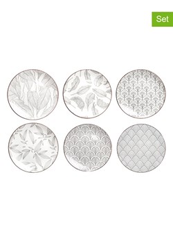 Ard'time Talerzyki deserowe (6 szt.) "Sasebo" w kolorze biało-szarym - Ø 21 cm ze sklepu Limango Polska w kategorii Naczynia - zdjęcie 189140712