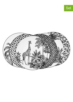 Ard'time Talerzyki deserowe (6 szt.) "Savana" w kolorze czarno-białym - Ø 20 cm ze sklepu Limango Polska w kategorii Naczynia - zdjęcie 189140730