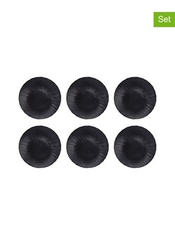 Ard'time Talerzyki deserowe (6 szt.) "Sugar" w kolorze czarnym - Ø 23 cm ze sklepu Limango Polska w kategorii Naczynia - zdjęcie 189140832