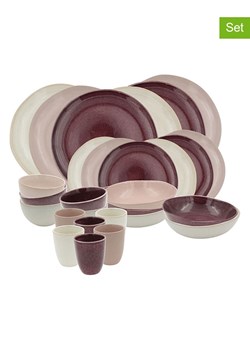 Ard'time 30-częściowy zestaw "Terra" w kolorze fioletowo-jasnoróżowo-kremowym ze sklepu Limango Polska w kategorii Naczynia - zdjęcie 189140933