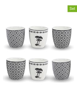 Ard'time Kubki (6 szt.) "Villa Les Pins" w kolorze biało-czarnym - 200 ml ze sklepu Limango Polska w kategorii Kubki - zdjęcie 189140991