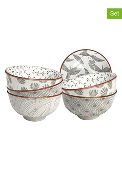 Ard'time Miski (6 szt.) "Yokote" w kolorze biało-szarym - wys. 7 x Ø 15 cm ze sklepu Limango Polska w kategorii Naczynia - zdjęcie 189141010