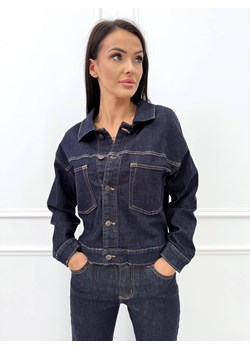 Granatowa Jeansowa Kurteczka ze sklepu ModnaKiecka.pl w kategorii Kurtki damskie - zdjęcie 189143004