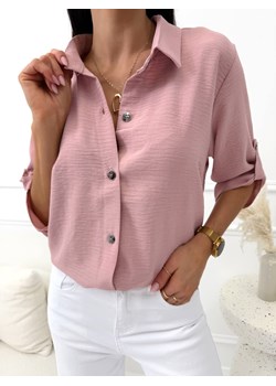 Jasnopudrowa Koszula ze sklepu ModnaKiecka.pl w kategorii Koszule damskie - zdjęcie 189143013