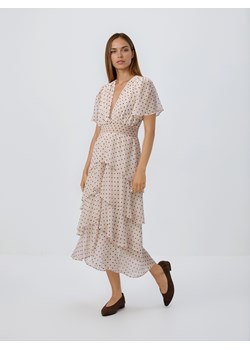 Reserved - Sukienka w groszki - złamana biel ze sklepu Reserved w kategorii Sukienki - zdjęcie 189143103