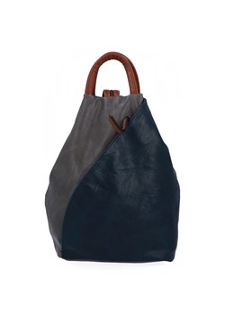 Uniwersalny Plecak Damski firmy Hernan HB0137 Granatowy/Szary ze sklepu PaniTorbalska w kategorii Plecaki - zdjęcie 189143252