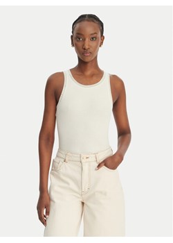 BOSS Top C_Eplie 50553479 Écru Slim Fit ze sklepu MODIVO w kategorii Bluzki damskie - zdjęcie 189143670