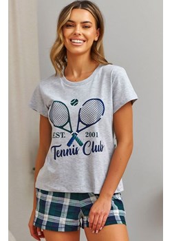 Doctor Nap krótka piżama damska Tennis Club PM.7400.TENNIS, Kolor szary-wzór, Rozmiar S, Doctor Nap ze sklepu Intymna w kategorii Piżamy damskie - zdjęcie 189147073
