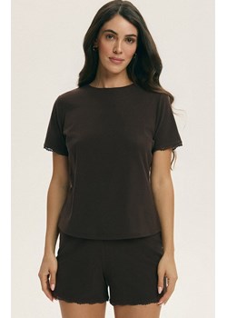 Esotiq krótka piżama damska dwuczęściowa Mocca 45201-89X, Kolor brązowy, Rozmiar L, Esotiq ze sklepu Intymna w kategorii Piżamy damskie - zdjęcie 189147112