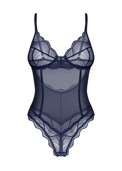 Obsessive body damskie otwarte Nightly Blue, Kolor niebieski, Rozmiar XS/S, Obsessive ze sklepu Intymna w kategorii Body damskie - zdjęcie 189147203
