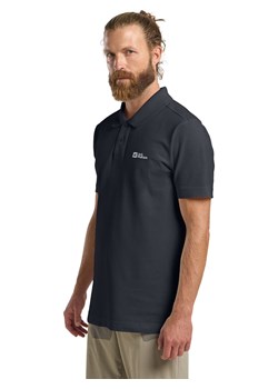 Jack Wolfskin Funkcyjna koszulka polo "Essential" w kolorze antracytowym ze sklepu Limango Polska w kategorii T-shirty męskie - zdjęcie 189150582