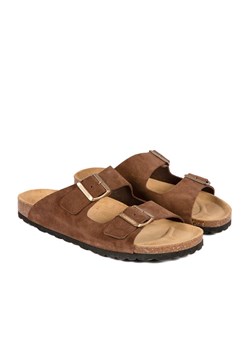 BABUNKERS Family Skórzane klapki w kolorze brązowym ze sklepu Limango Polska w kategorii Klapki męskie - zdjęcie 189153092