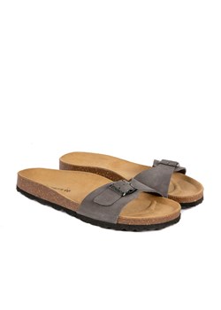 BABUNKERS Family Skórzane klapki w kolorze szarym ze sklepu Limango Polska w kategorii Klapki męskie - zdjęcie 189153202