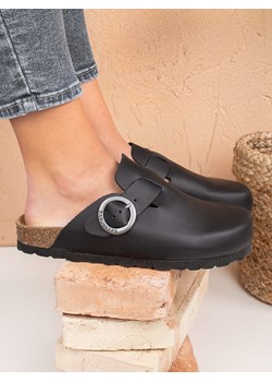 BABUNKERS Family Skórzane chodaki w kolorze czarnym ze sklepu Limango Polska w kategorii Klapki damskie - zdjęcie 189153684