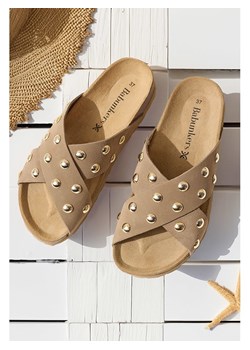 BABUNKERS Family Skórzane klapki w kolorze jasnobrązowym ze sklepu Limango Polska w kategorii Klapki damskie - zdjęcie 189153891