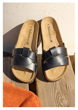 BABUNKERS Family Skórzane klapki w kolorze czarnym ze sklepu Limango Polska w kategorii Klapki damskie - zdjęcie 189153951