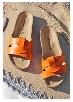 BABUNKERS Family Skórzane klapki w kolorze pomarańczowym ze sklepu Limango Polska w kategorii Klapki damskie - zdjęcie 189153963