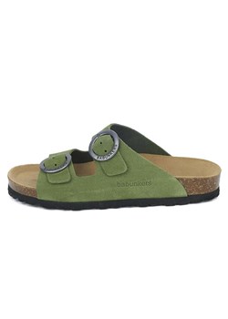 BABUNKERS Family Skórzane klapki w kolorze zielonym ze sklepu Limango Polska w kategorii Klapki damskie - zdjęcie 189154543