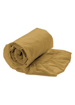 Heckett Lane Prześcieradło satynowe "Elementi" w kolorze musztardowym na gumce ze sklepu Limango Polska w kategorii Prześcieradła - zdjęcie 189156000