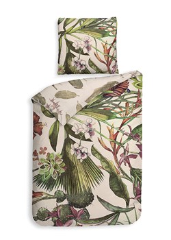 Heckett Lane Komplet pościeli satynowej "Jira" w kolorze beżowo-zielonym ze sklepu Limango Polska w kategorii Pościele - zdjęcie 189156352