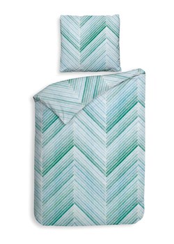 HNL Komplet pościeli flanelowej "Vita" w kolorze błękitno-zielonym ze sklepu Limango Polska w kategorii Pościele - zdjęcie 189156444