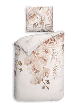 HNL Komplet pościeli satynowej "Pioggia" w kolorze biało-jasnoróżowym ze sklepu Limango Polska w kategorii Pościele - zdjęcie 189156473