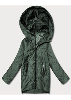 Lekka kurtka damska pikowana z kapturem Goodlookin khaki (B8588-11) ze sklepu goodlookin.pl w kategorii Kurtki damskie - zdjęcie 189159424