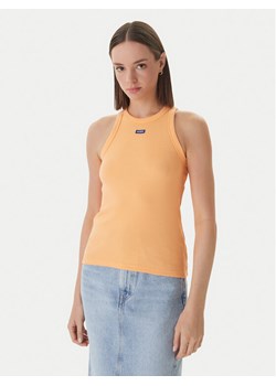 HUGO Top Easy 50508857 Pomarańczowy Slim Fit ze sklepu MODIVO w kategorii Bluzki damskie - zdjęcie 189159722