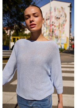 Cienki sweter błękitny ze sklepu Moodo.pl w kategorii Swetry damskie - zdjęcie 189159874