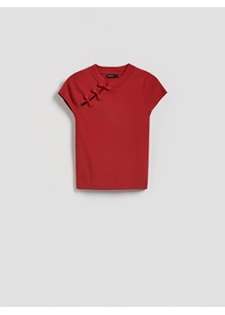 Reserved - Bluzka z ozdobnym detalem - bordowy ze sklepu Reserved w kategorii Bluzki damskie - zdjęcie 189160784