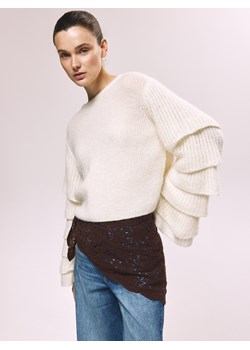 Reserved - Ażurowa chusta z bawełny - ciemnobrązowy ze sklepu Reserved w kategorii Szaliki i chusty damskie - zdjęcie 189161070