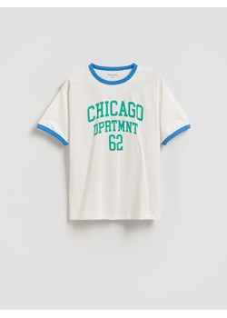 Reserved - T-shirt z nadrukiem - złamana biel ze sklepu Reserved w kategorii T-shirty chłopięce - zdjęcie 189161270