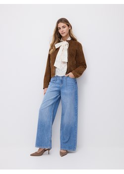 Reserved - Zamszowa kurtka - brązowy ze sklepu Reserved w kategorii Kurtki damskie - zdjęcie 189161303