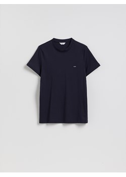 Reserved - Bawełniany t-shirt slim fit - granatowy ze sklepu Reserved w kategorii T-shirty męskie - zdjęcie 189161352