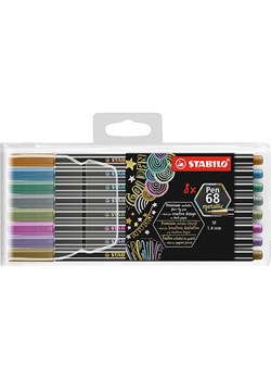 STABILO Mazaki (8 szt.) "STABILO Pen 68 - Metallic" ze sklepu Limango Polska w kategorii Akcesoria biurowe - zdjęcie 189161932