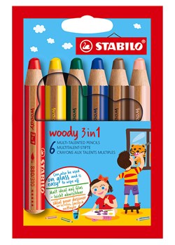 STABILO Kredki (6 szt.) "Woody 3in1" ze sklepu Limango Polska w kategorii Akcesoria biurowe - zdjęcie 189162241