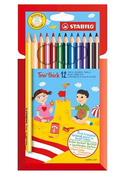 STABILO Kredki trójkątne (12 szt.) "STABILO Trio thick" ze sklepu Limango Polska w kategorii Akcesoria biurowe - zdjęcie 189162310