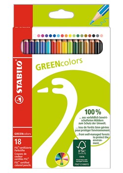 STABILO Kredki (18 szt.) "GREENcolors" ze sklepu Limango Polska w kategorii Akcesoria biurowe - zdjęcie 189162412