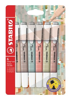 STABILO Zakreślacze (6 szt.) "STABILO swing cool NatureCOLORS" ze sklepu Limango Polska w kategorii Akcesoria biurowe - zdjęcie 189163381