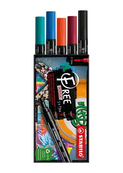 STABILO Markery permanentne (5 szt.) "STABILO FREE Acrylic Urban" ze sklepu Limango Polska w kategorii Akcesoria biurowe - zdjęcie 189163430
