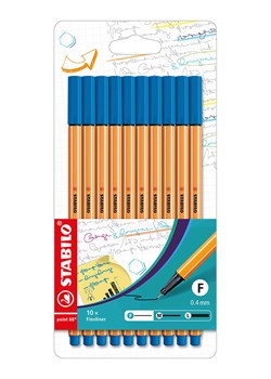 STABILO Cienkopisy (10 szt.) "STABILO point 88" w kolorze niebieskim ze sklepu Limango Polska w kategorii Akcesoria biurowe - zdjęcie 189163494