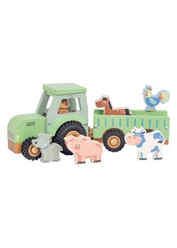 New Classic Toys Drewniany traktor z przyczepą - 18 m+ ze sklepu Limango Polska w kategorii Zabawki - zdjęcie 189164433