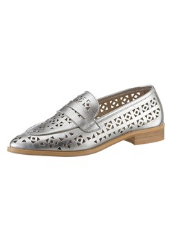 Heine Skórzane mokasyny w kolorze szarym ze sklepu Limango Polska w kategorii Mokasyny damskie - zdjęcie 189168171