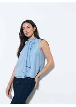 Mohito - Bluzka z lyocellem - błękitny ze sklepu Mohito w kategorii Bluzki damskie - zdjęcie 189171360